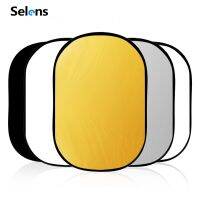 Selens 100X150ซม.ภาพแผ่นสะท้อนแสงการถ่ายภาพชุด5-In-1ทอง/เงิน/สีขาว/สีดำ/Diffuser ผู้ถือคลิป Multi-Disc กระเป๋าถือสำหรับสตูดิโอกลางแจ้ง