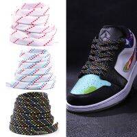 New Twill Two-Tone Shoelaces for Sneakers Flat Shoelace AF1 Pattern Premium Colorful Shoe Laces Athletic Unisex Shoestring 1pair