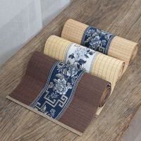 [COD] mat bamboo waterproof heat insulation pad tea plate weaving kung fu curtain tablecloth ceremony