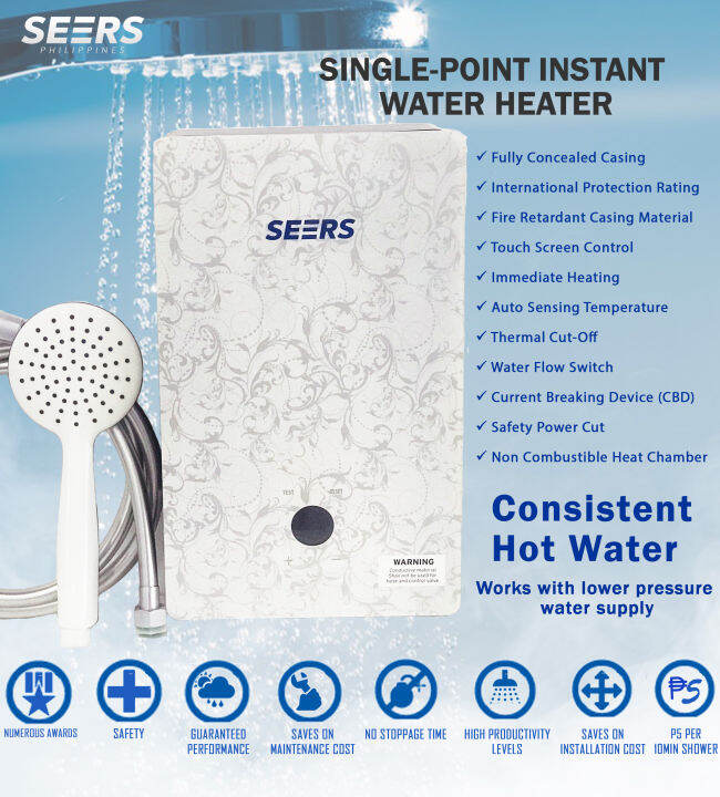 Singlepoint Water Heater (SEERS Brand) / Instant Water Heater / Single