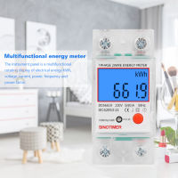 【จัดส่งภายในประเทศ】♬ เครื่องวัดพลังงานไฟฟ้าดิจิตอล LCD รายเดี่ยวแบบ Din Rail