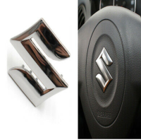 ขนาด 4.5 cm โลโก้ ติดพวงมาลัย ซูซุกิ โครเมี่ยม มีขา Suzuki Steering Wheel Badge for Suzuki Cars