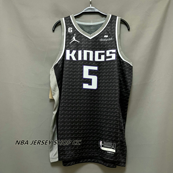 Men's 2022-23 City Edition Sacramento Kings De'aaron Fox #5 Grey