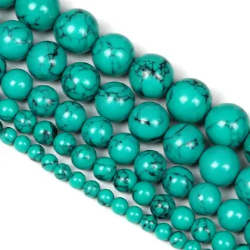 4/6/8/10/12mm Natural Stone Shell Turquoise Beads Round Loose