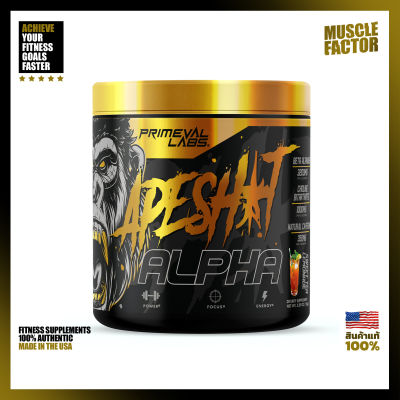 Primeval Labs APESH*T Alpha - 40 Servings , high energy pre workout supplement designed with one goal in mind -- to unleash the inner alpha and be the apex predator of the iron game