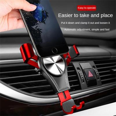 Phone Holder In Car Air Vent Universal Gravity Car Phone Support For Samsung IPhone Aluminum Portable Mobile GPS Bracket Stand