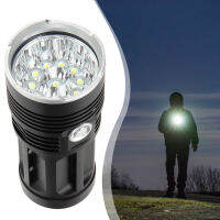 Super Bright 4800LM ไฟฉาย IPX5กันน้ำ12LED แบบพกพาไฟฉายกันลื่นแบตเตอรี่ขับเคลื่อนแสงกลางแจ้ง