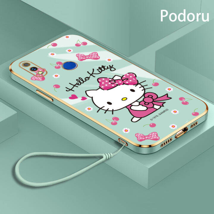 เคส-oppo-realme-3-pro-ชุบทองเรียบง่ายสุดหรูเคสโทรศัพท์-hello-kitty-เคสซิลิโคนแบบนิ่ม