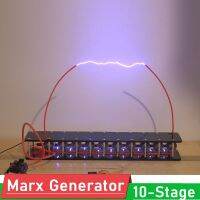 6/10-Stage Marx Generator Tesla Pulse high voltage arc Generator Lightning F/ ZVS Flyback Driver / ignition coi electromagnetic