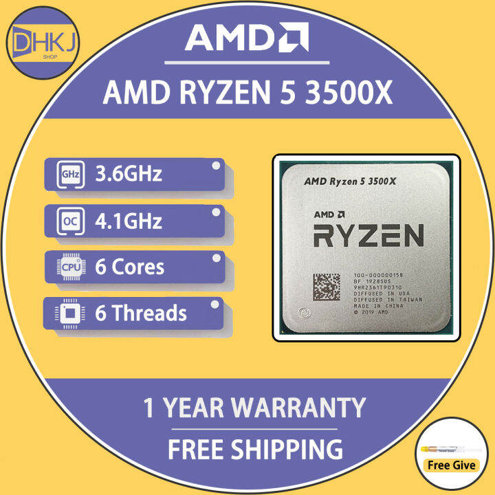Used AMD Ryzen 5 3500X R5 3500X 3.6 GHz Six-Core Six-Thread CPU ...