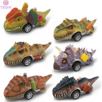 TEQIN new Simulation Dinosaur Pull-back Sports Car Toys Children Cartoon Animal Car Model Ornaments for Collection