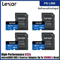 Lexar 633x microSDXC (64GB, 128GB, 256GB, 512GB) UHS-I w/ adapter, Class 10 up to 100/45 MB/s RW ไมโครเอสดีการ์ด หน่วยความจำ