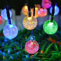 6M Lanterns Garden Light Outdoor Solar Lamp garland Water drop Decoration Lights Patio Path Fence Wall Lamps for holiday wedding