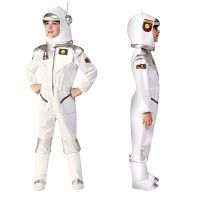 ชุดนักบินอวกาศนักบินอวกาศ NASA พร้อมหมวกกันน็อคแบบเคลื่อนย้ายได้สำหรับเด็กชุดฮาโลวีนคอสเพลย์