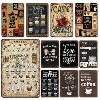 Vintage Coffee House Art Decor Metal Plaque Tin Sign Retro Cafe Open Poster Wall Stickers Room Decorative Plaques(only one size: 20cmX30cm)(Contact seller, free custom pattern)