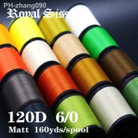 Royal Sissi 8spools/set lightly waxed 6/0 fly tying thread multi filaments 120D flat polyester tying thread in standard bobbins