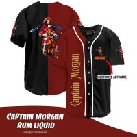 2023 New Captain Morgan Rum Liquid personalized - Jersey baseball - Sport fashion - Baseball Tshirt - for men, women, unisex