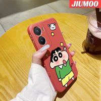 เคส JIUMOO สำหรับ VIVO Y35 5G Y56 5G เคสแฟชั่นเครยอนชินจังนิ่มบางเคสมือถือด้านข้างลายเคสขอบสี่เหลี่ยมซิลิโคนเคสนิ่มเคสป้องกันการกระแทก