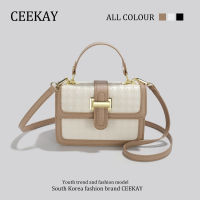 Ceekay ของแท้ระดับไฮเอนด์กระเป๋าทรงสี่เหลี่ยมใบเล็กสำหรับผู้หญิงดีไซน์เฉพาะกลุ่มกระเป๋าใบเล็กสำหรับผู้หญิง2023ใหม่กระเป๋าสะพายข้างแมทช์ลุคง่าย