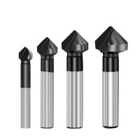 M35 Cobalt TiAlN Coated Countersink Drill Bit 3 Flutes 90 Degree Deburr Reaming Chamfer Cutter For Stainless Steel Metalworking