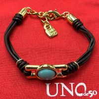 2023 New Unode50 Hot Selling European And American Fashion Exquisite Leather Rope Gem Bracelet Womens Romantic Jewelry Gift Bag