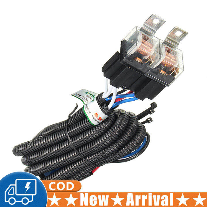 H4 Headlight Relay Harness Headlight Relay Kit 80A 100W/140W Terminal Wiring Harness For 12V H4
