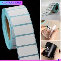 KLOMKZ 1000pcs/Roll สะดวก อุปกรณ์การพิมพ์ แท็กเปล่า กันน้ำ ป้ายบรรจุภัณฑ์ สติ๊กเกอร์กันความร้อน กระดาษกาว