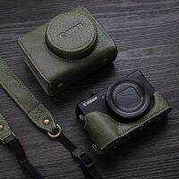 เคสกล่องร่างกายกระเป๋าหนัง PU สำหรับกล้องทำมือสุดหรูใหม่สำหรับ Canon G7X2 G7X3 G7X J28เคสป้องกันตัวเครื่อง Mark Ii Iii