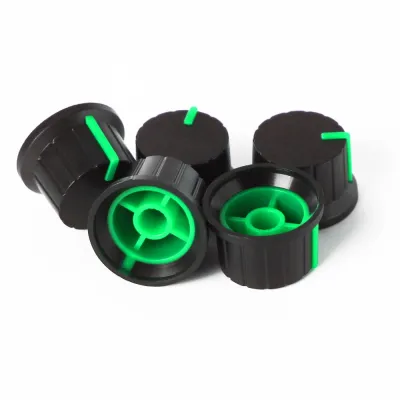 10PCS 24*15mm Potentiometer Knob Cap Flower-axis Volume Control Knobs green for Encoder Guitar Bass Accessories