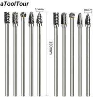 150mm 1/4 Shank 10mm คมตัดคาร์ไบด์เสี้ยนยาวแกะสลักเครื่องบดเครื่องมือขัดโรตารี่เพลา Mille ตัดโลหะเหล็กทํางาน