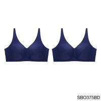 [ แพ็ค 2 ชิ้น ] Sabina เสื้อชั้นใน Invisible Wire (ไม่มีโครง) รุ่น Function Bra รหัส SBO375 สีน้ำเงินเข้ม