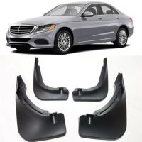 แผ่นแผ่นกันโคลนแผ่นกันกระเซ็นสำหรับรถยนต์ Mercedes Benz C Class แผ่นบังโคลน W204 W205 4ชิ้น/เซ็ตเหมาะสำหรับ Mercedes Benz รุ่น2008-2018