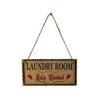 Vintage Gift Portable Bathroom Durable Wall Art Wooden Plaque Funny Accessories Laundry Room Easy Install Signs Help Wanted