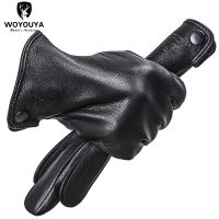 Fashion winter black touch gloves,sheepskin mens gloves,Keep warm gloves male winter,Brand mens leather gloves-8011N