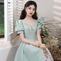 Evening Dress 2023 Autumn New Banquet Temperament Elegant Dress Light Luxurious Dress Fitting Wedding Dress You Can Wear Normally Thank You Dress