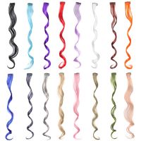 Synthetic Colored Clip In One Piece Big waves with curly hairColorful Rainbow Hair Extensions 20 Inch Hairpieces Highlights For Wig  Hair Extensions