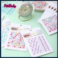 สติกเกอร์เครื่องประดับหน้าตกแต่งใบหน้า Petbaby แบบทำมือสติกเกอร์พลอยเพชรแบบ DIY สติกเกอร์อายแชโดว์แต่งหน้าสำหรับปาร์ตี้วันหยุด