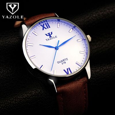 （A Decent035）YAZOLE Wristmen WristMale Clock Hodinky Quartz-Watch Relogio Masculino