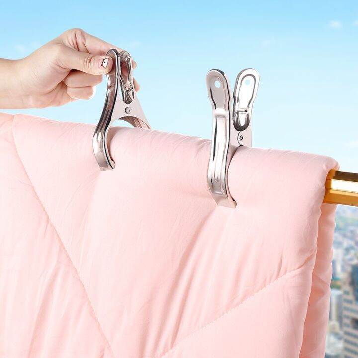 beach-towel-clips-clamps-stainless-steel-large-heavy-duty-metal-clothespins-peg-jumbo-size-windproof-clips-clothes-pin-hanger-clothes-hangers-pegs