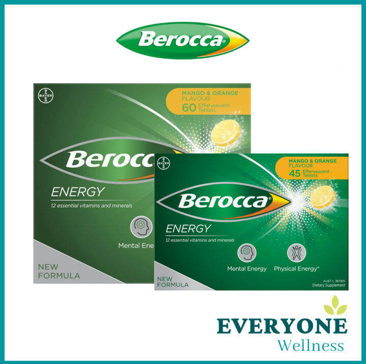 [Local Delivery] Berocca Energy Vitamins Effervescent Tablets, Mango ...