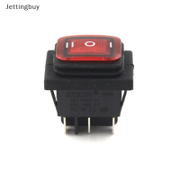 Jettingbuy】6Pin 3ตำแหน่งสีแดง12โวลต์กันน้ำได้สวิตช์สลักโยก LED