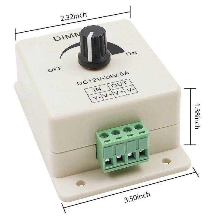 worth-buy-ไฟแถบไฟ-led-pwm-ตัวควบคุมหรี่แสงไฟ-sakelar-peredup-ปรับความสว่างได้12-24-v-สำหรับ-smd-5050-2835สีเดียว