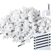 100Pcs Circle cable clips with steel nail Round Cable Management Wire Cord Tie Holder 4/6/8/10/12mm