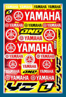 สติกเกอร์ Yamaha YR1009 สีแดง สติกเกอร์แต่งรถ สำหรับรถมอเตอร์ไซค์ ติดรถยนต์ หมวกกันน็อค โลโก้  Stickersยอดฮิต จำนวน 1 แผ่น