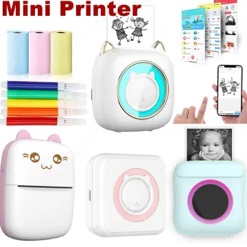 Mini Printer Portable Printer Thermal Printing Sticker Wireless Inkless  Pocket Printer Self-adhesive Label Printer