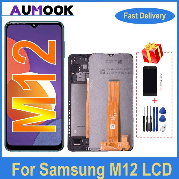 6-5-quot-original-lcd-for-samsung-galaxy-m12-m127-sm-m127f-dsn-m127fn-g-display-touch-screen-digitizer-display-assembly-replacement