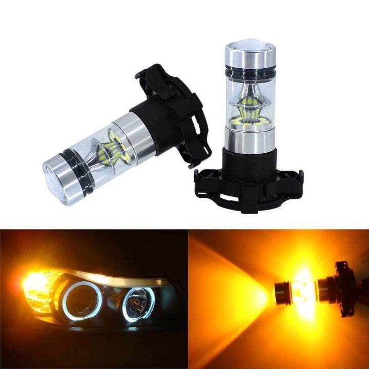 2X PY24W LED Bulbs For BMW Front Turn Signal Lights Fit E90/E92/3Series
