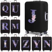 Purple Flower Letter Travel Protector Cover Accessory Bag Thicken Luggage Cover Elastic Bag Applicable To 18-28 Inch Suitcase