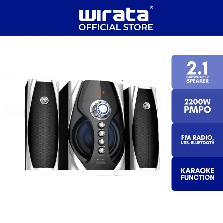 WIRATA 2.1 PMPO Subwoofer Speaker 2200W (SP-80C)