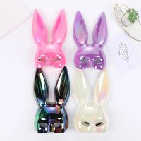 Colorful Rabbit Mask Cosplay Masquerade Mask Easter Bunny Mask Halloween Party Bar Nightclub Costume Props Sexy Half Face Mask